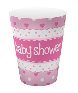 Oaktree Baby Shower Pink 9oz/266ml Cups 8pcs - Partyware